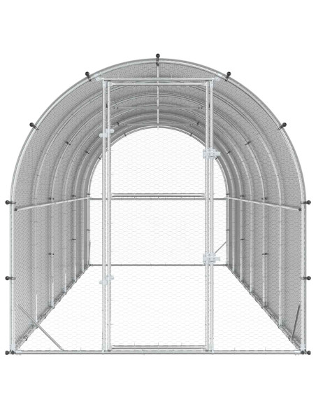 Pollaio Argento 600 x 200 x 200 cm Acciaio zincato
