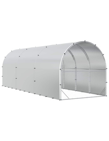 Pollaio Argento 600 x 200 x 200 cm Acciaio zincato