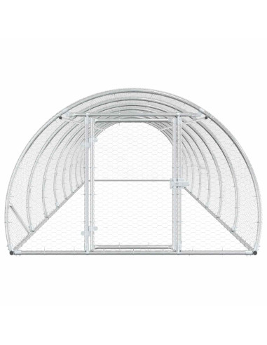 Pollaio Argento 800 x 150 x 100 cm Acciaio zincato