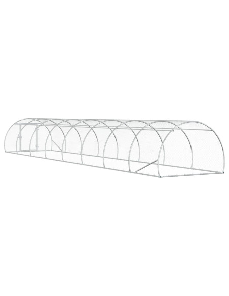 Pollaio Argento 800 x 150 x 100 cm Acciaio zincato