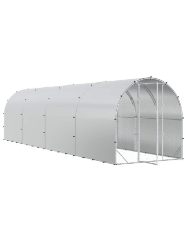 Pollaio Argento 800 x 200 x 200 cm Acciaio zincato