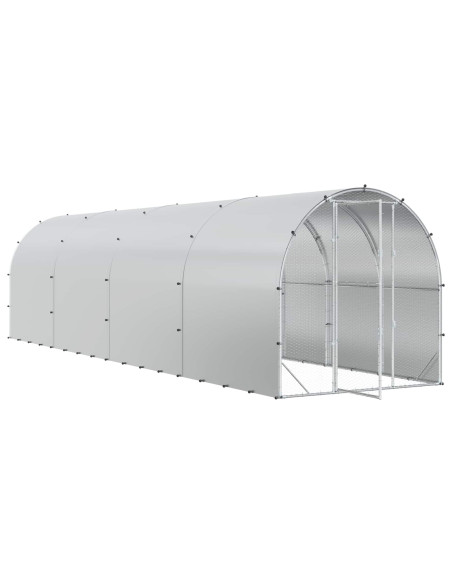 Pollaio Argento 800 x 200 x 200 cm Acciaio zincato