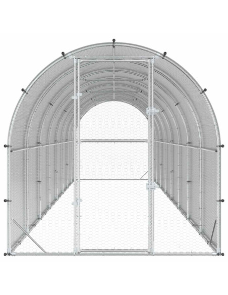 Pollaio Argento 800 x 200 x 200 cm Acciaio zincato