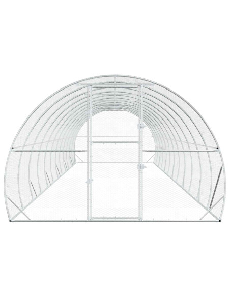 Pollaio Argento 1200 x 300 x 200 cm Acciaio zincato