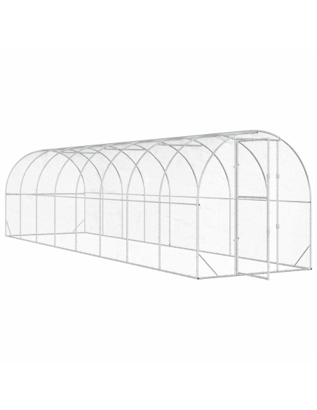 Pollaio Argento 800 x 200 x 200 cm Acciaio zincato