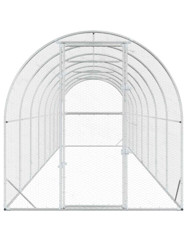 Pollaio Argento 800 x 200 x 200 cm Acciaio zincato