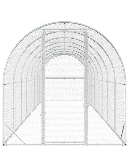 Pollaio Argento 800 x 200 x 200 cm Acciaio zincato