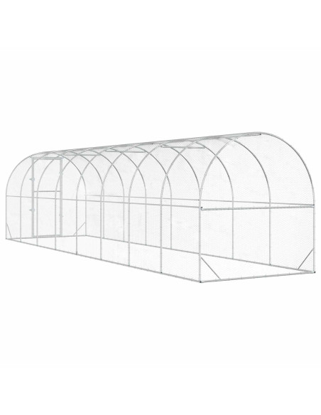 Pollaio Argento 800 x 200 x 200 cm Acciaio zincato