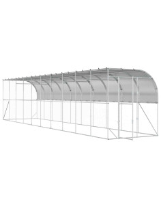 Gabbia per Polli Contro il Muro Argento 600 x 150 x 215 cm 2