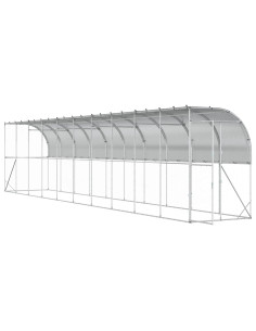 Gabbia per Polli Contro il Muro Argento 600 x 150 x 215 cm 2