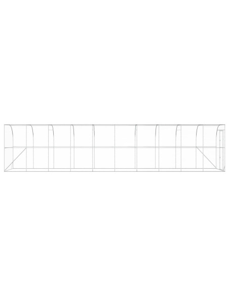 Gabbia per Polli Contro il Muro Argento 600 x 150 x 215 cm