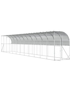 Gabbia per Polli Contro il Muro Argento 600 x 150 x 215 cm 2