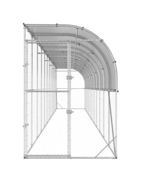 Gabbia per Polli Contro il Muro Argento 600 x 150 x 215 cm