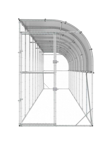 Gabbia per Polli Contro il Muro Argento 600 x 150 x 215 cm