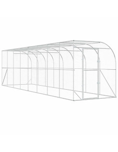 Gabbia per Polli Contro il Muro Argento 600 x 150 x 215 cm 2