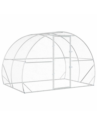 Pollaio Argento 200 x 300 x 200 cm Acciaio zincato