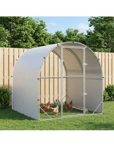 Pollaio Argento 200 x 200 x 200 cm Acciaio zincato