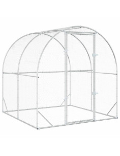 Pollaio Argento 200 x 200 x 200 cm Acciaio zincato