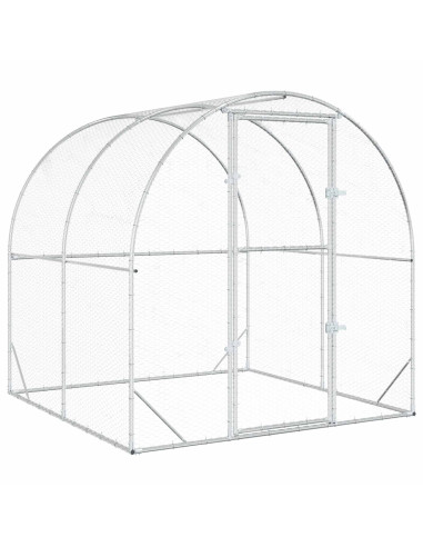 Pollaio Argento 200 x 200 x 200 cm Acciaio zincato