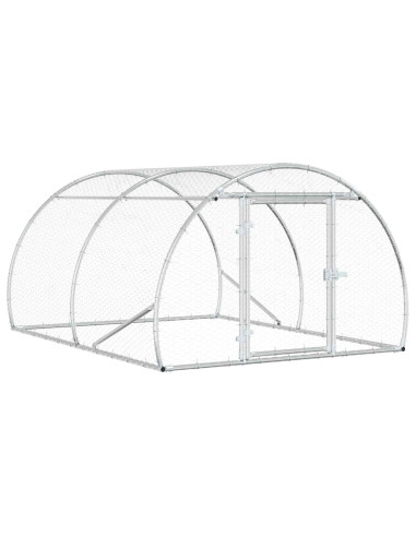 Pollaio Argento 200 x 150 x 100 cm Acciaio zincato