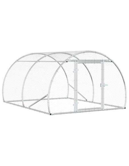 Pollaio Argento 200 x 150 x 100 cm Acciaio zincato