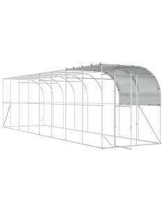 Gabbia per Polli Contro il Muro Argento 800 x 200 x 215 cm 2