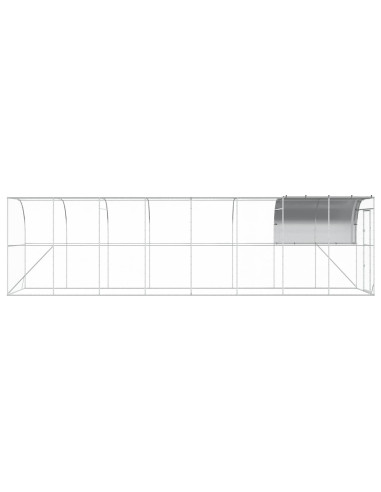 Gabbia per Polli Contro il Muro Argento 800 x 200 x 215 cm