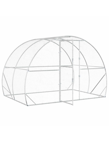 Pollaio Argento 200 x 300 x 200 cm Acciaio zincato