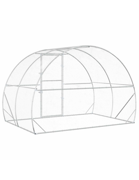 Pollaio Argento 200 x 300 x 200 cm Acciaio zincato