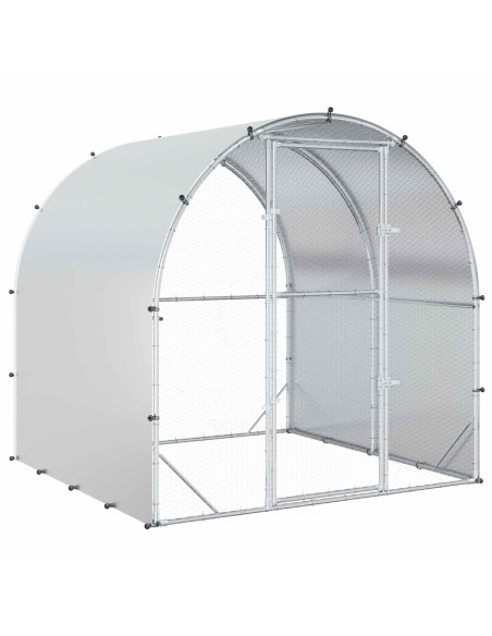 Pollaio Argento 200 x 200 x 200 cm Acciaio zincato