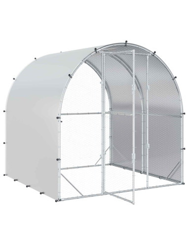 Pollaio Argento 200 x 200 x 200 cm Acciaio zincato