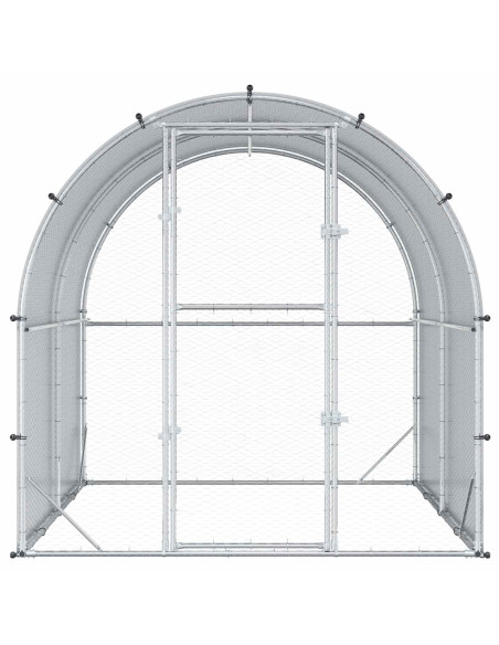 Pollaio Argento 200 x 200 x 200 cm Acciaio zincato