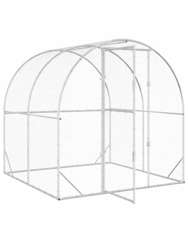 Pollaio Argento 200 x 200 x 200 cm Acciaio zincato