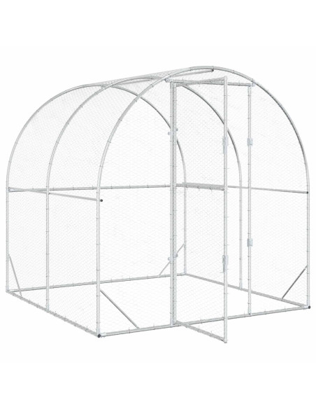 Pollaio Argento 200 x 200 x 200 cm Acciaio zincato