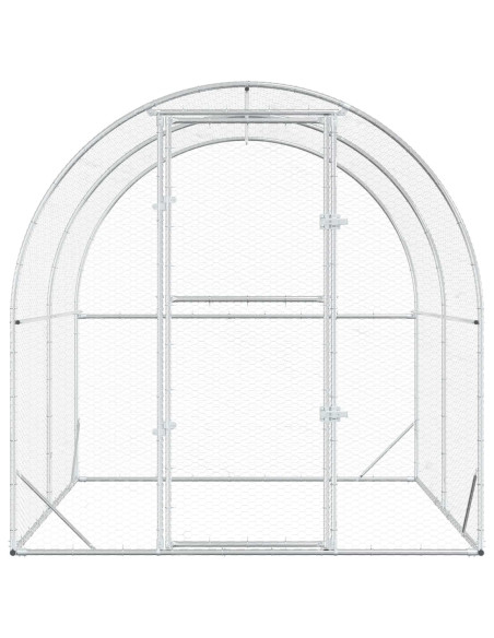 Pollaio Argento 200 x 200 x 200 cm Acciaio zincato
