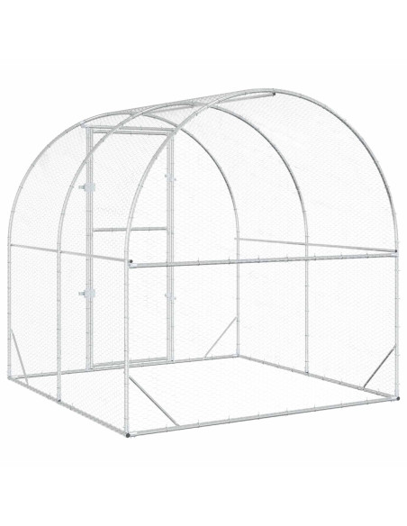 Pollaio Argento 200 x 200 x 200 cm Acciaio zincato
