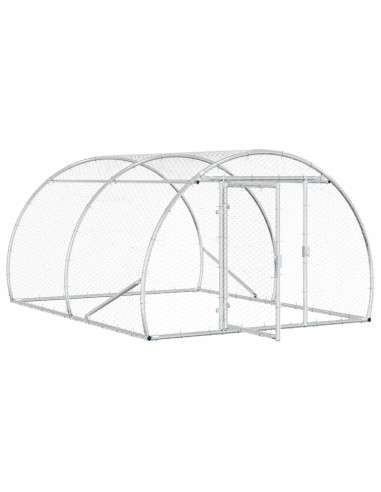 Pollaio Argento 200 x 150 x 100 cm Acciaio zincato