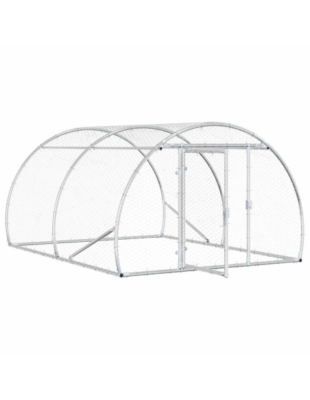 Pollaio Argento 200 x 150 x 100 cm Acciaio zincato