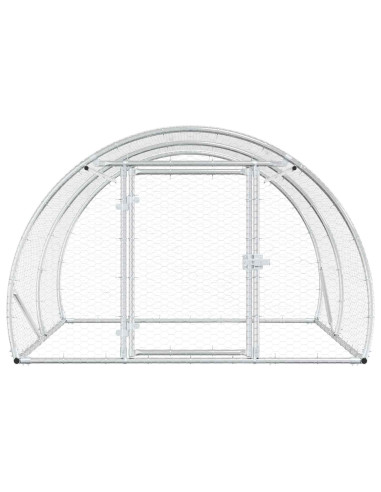 Pollaio Argento 200 x 150 x 100 cm Acciaio zincato