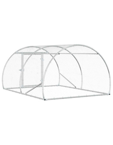 Pollaio Argento 200 x 150 x 100 cm Acciaio zincato