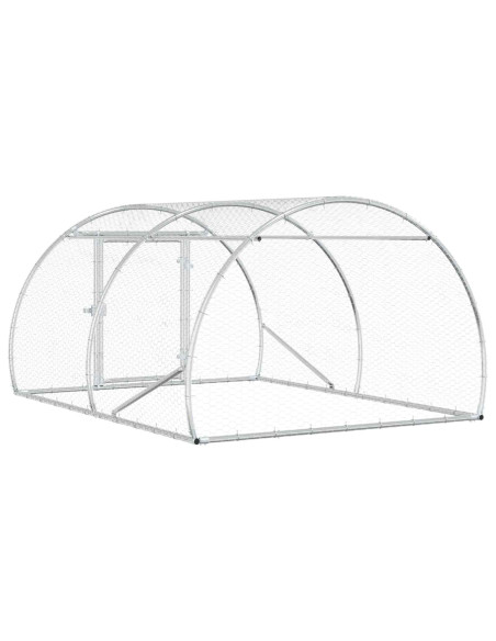 Pollaio Argento 200 x 150 x 100 cm Acciaio zincato
