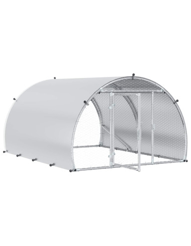 Pollaio Argento 200 x 150 x 100 cm Acciaio zincato