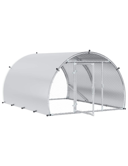 Pollaio Argento 200 x 150 x 100 cm Acciaio zincato