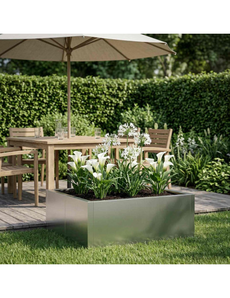 Muro di contenimento 4 pz 100 x 100 x 30 cm Acciaio Inox
