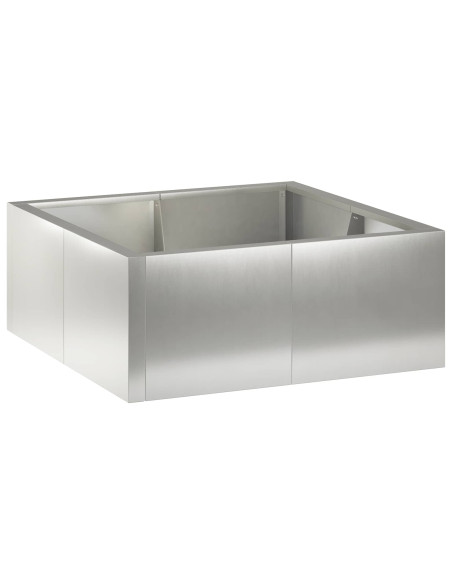 Muro di contenimento 4 pz 100 x 100 x 30 cm Acciaio Inox