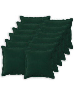 Federa 12 pcs HOUTEN Verde Scuro 45 x 45 cm Velluto