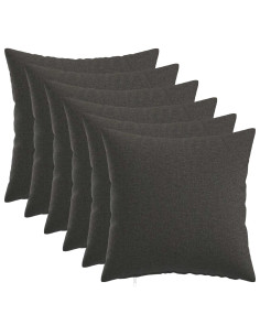 Federa 6 pcs HEERLEN Grigio Scuro 40 x 40 cm