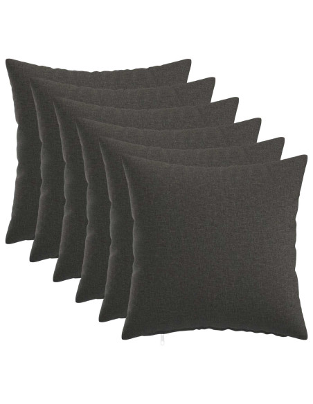 Federa 6 pcs HEERLEN Grigio Scuro 40 x 40 cm