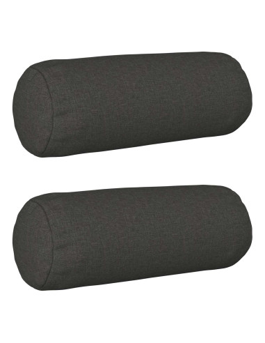 Federa 2 pcs HEERLEN Grigio Scuro Ø 15 x 40 cm