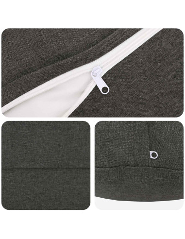 Federa 2 pcs HEERLEN Grigio Scuro Ø 40 cm